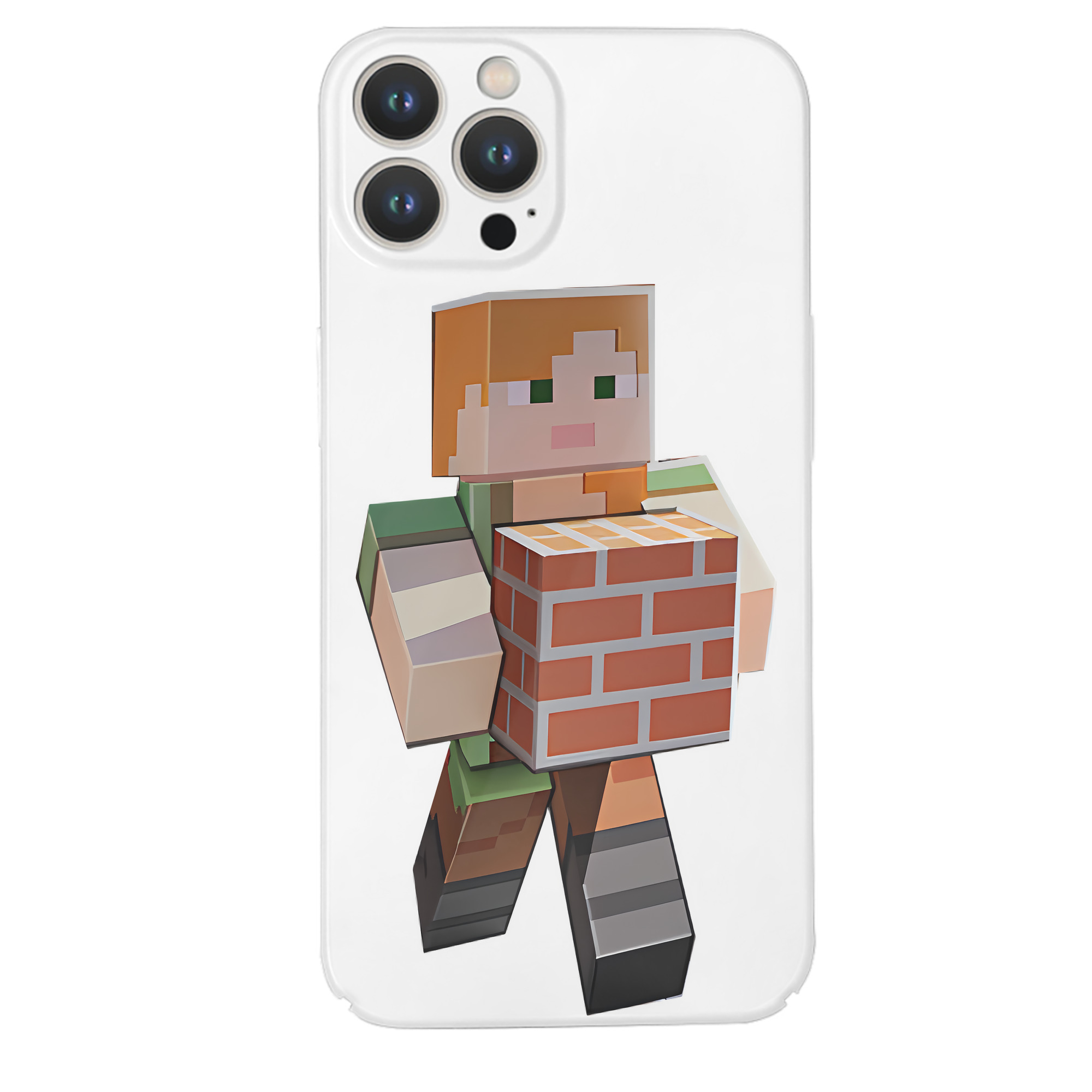 （画像用） マインクラフト ブロックの世界 Minecraft MC Block world 【iPhone 14シリーズ対応】ハードケース